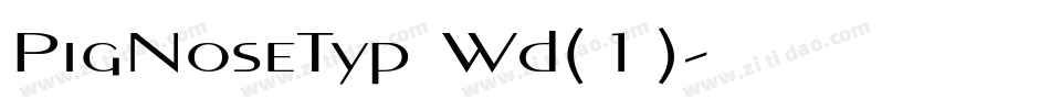 PigNoseTyp Wd(1)字体转换